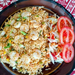 Rice with shrimp