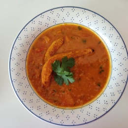 Zupa dhal z pieczoną dynią (Vegan!)