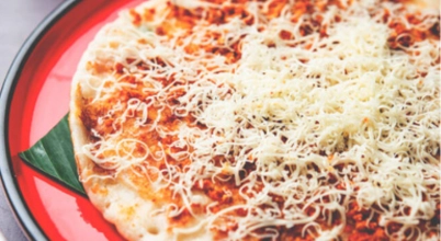 Cheese uttappa with sambhar