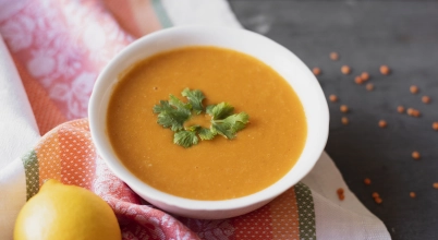Zupa krem z czerwonej soczewicy (Vegan).