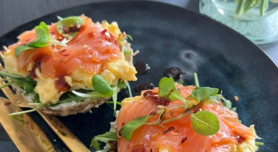 Smoked Salmon and Scrambled Egg Bagels