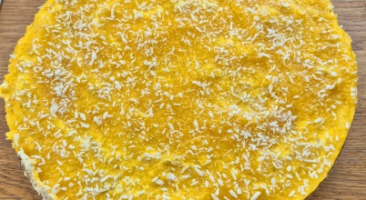 Tarta wegańska z musem z mango