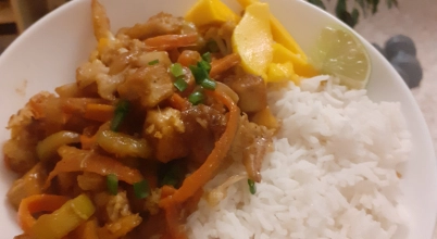 Tofu z warzywami w glazurze, wersja azjatycka VEGAN