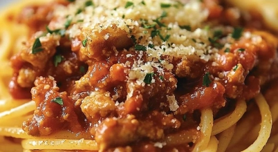 Makaron z tofu à la bolognese