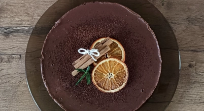 Wegańskie ciasto czekoladowo-pomarańczowe