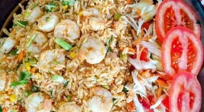 Rice with shrimp