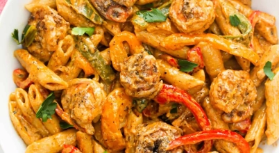 Rasta Pasta with Shrimp