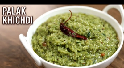 Palak daal khichdi(spinach rice)