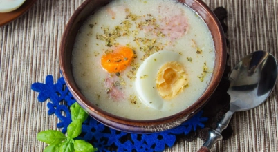 Żurek z białą kielbasa
