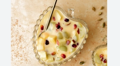 Fruit Custard - kremowo-owocowy deser z orzechami!